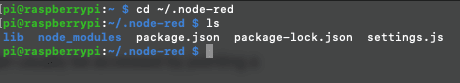 Where your settings.js should show Where your settings file should show
